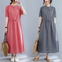 PIka여성 린넨 여름원피스 루즈핏 롱원피스 빅사이즈
