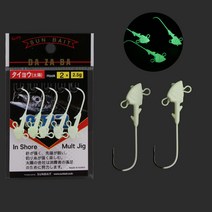 썬베이트 풀치 갈치훅 역지그 야광지그헤드, 1호(5.7g)