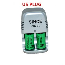 새로운 2 pcs.15270 cr2 800mah 배터리 + 3v cr2 배터리 충전기 리튬 배터리 충전식 배터리 디지털 카메라 특수 제작, 2 배터리 미국 충전기