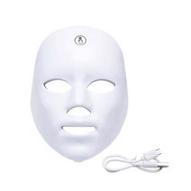 7 가지 색상 목이있는 라이트 led 페이셜 마스크 한국 광자 치료 페이스 마스크 레드 라이트 테라피 여드름 주름 제거 뷰티 스킨 케어, 상자 없음