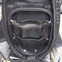 오토바이짐대 짐받이 사이드브라켓 키 체인 카드 가방 부품 블랙 스쿠터 수하물 액세서리와 좌석 스토리지 파우치 아래 pu 가죽, 검은색