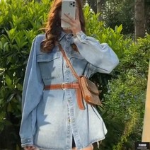 가바바 여성 청남방 다양한 연출 가능한 허리 포인트 트렌디 데님셔츠 G58053