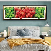 MINJING 3D전체DIY 큐빅 보석 십자수세트 과일 사과 취미생활 비즈십자수 집들이 선물 생일 wdd, 1세트, 120x40cm