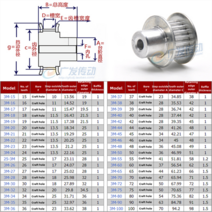 풀리 모터풀리 베어링풀러3M 알루미늄 타이밍 벨트 풀리 38/37/40/39/42/46/45/44/48/50/55/60/25/65/70/7, 11 55 Teeth_01 Slot width 11mm
