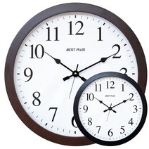 원형 40cm 원목 대형 무소음 벽시계 벽걸이시계 거실 학교 학원 사무실 인테리어 공장 체육관 식당 병원 개업 집들이선물, 월넛