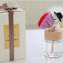 곰돌이 석고 스틱으로 발향이 좋은 카네이션 디퓨저, 분홍꽃_가든플라워, 분홍꽃_가든플라워