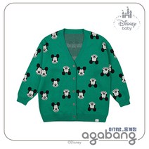 아가방 중계점 미키 마미 니트 가디건 (GREEN)(성인용/패밀리룩)[Disney 베이비] 아이와 깜찍한 커플룩 패밀리룩