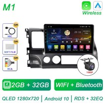 자동차 관련제품 멀티미디어 비디오 플레이어 내비게이션 GPS 무선 안드로이드 오토 스테레오 2Din 4G 와이, 04 4CORE 2G 32G CAM