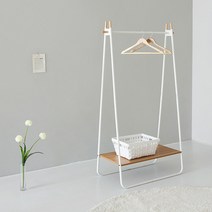 마켓비 SOPHIE 1단 선반 긴옷 행거 / 센스있는자취생으로살아남기, 블랙