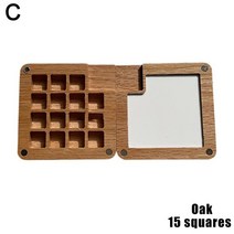 나무 파레트 나무 핸드메이드 수채화 물감 상자 빈 팔레트 미니 여행 휴대용 그림 용품 마그네틱 페인트, [06] C 2
