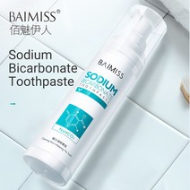 BAIMISS 치아 미백 치약 구강 위생 화이트 크림 얼룩 제거 중탄산 나트륨 치과 도구 100g