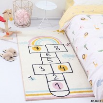 키즈 유아 아이방러그 놀이방꾸미기 거실 먼지안나는 부드러운 두껍고 푹신한 카페트 사계절 감성인테리어 동물캐릭터 사각 특대형 200x300 안전인증 층간소음방지 물세탁가능 선택01