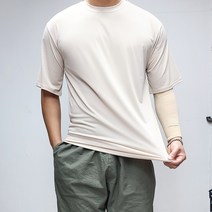 남자 여름 쿨링 냉장고 링클프리 사방 스판 텐셀 아이스 라운드 반팔 티셔츠 10컬러