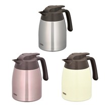 [써모스] 보온보냉 스테인레스포트 THV-1001K 1.0L, 색상:스테인리스브라운, 상세 설명 참조