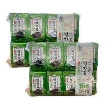 (상온)cj제일제당 햇바삭명가김파래김4g*16봉x2개, 32개, 4g