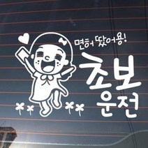 [KT알파쇼핑]자동차스티커_초보운전 소녀 면허 땄어용(반사지)