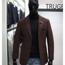 트루젠 브라운칼라 헤링본 패턴 가을겨울 남자자켓 BW0MJK300
