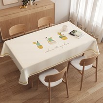 방수식탁보 예쁜테이블보 워싱프리 pvc 오염방지, 140x220cm, PVC-멜로니아