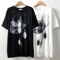 아이우먼 위쉬몰 OL 백합플라워롱반팔티 5809H107 빅사이즈