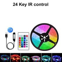 방송조명 유튜브 방송용 링라이트 촬영 조명 장비 제품 LED 스트립 TV 백 USB 2835/5050SMD 테이프 램프 크리스마스 장식 다이오드 플렉서블 데스크 스 694EA 8, 04 24Keys-2835SMD, 5m