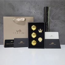 (공식대리점) 베르티니 황금 골드 도금 골프공3구 왕관볼마커 선물세트 선물용 골프공 골프악세사리, 1세트