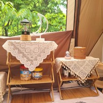 식탁보 협탁보 책상보 손뜨개 레이스 원형 러너 테이블보 다용도 레이스천 쇼파 밥솥 덮개, 110x110