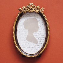 번트 브라운 엔틱액자 4x6 인테리어소품 탁상용액자, 단품