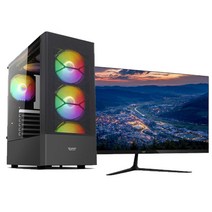 야인컴퓨터 YAIN 게이밍 컴퓨터 모니터 풀세트 롤 서든어택 배틀그라운드 오버워치 피파 디아블로 사무용 조립PC, Y게임용PC세트1번