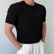 언룩 코오롱 원단 쿨론 티셔츠 국산 남자 골지 나시 기능성 반팔 남성 M~7XL 빅사이즈