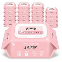 꿈토리 뉴넉넉한 점프 엠보싱 유아물티슈 캡형, 20개, 100매입