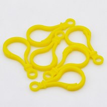 플라스틱 캔디 램프 모양 버클 트리거 후크 25x50mm 랍스터 걸쇠 DIY 키 체인 회전 클립 스냅 가방 열쇠 고리, [01] 20pcs, [06] yellow