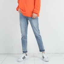 남자 스판 절개 연청바지 테이퍼드핏 빈티지 스크래치 워싱 데님팬츠