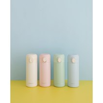 원터치 어린이물병 어린이 물통 텀블러 보온 보냉 350ml, 스카이블루