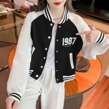 여성 봄가을 루즈핏 야구점퍼CC1669+UPPERCUT 양말