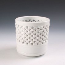 백자 투각 원형 필통 연필꽂이 다용도꽂이 XL, 본상품선택_W9C4AB8, 색상, 1개