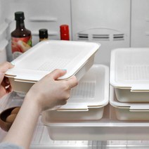 적층식 냉장고 밧드 용기 세트 바트 밧트 식재료보관 업소용반찬통 밧드용기 음식점용기 업소용기 음식점용, 클린 냉장고정리함_대3개