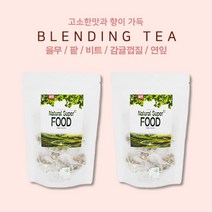 율무팥차 티백 팥율무차 국내산 율무차 율무티백차 율무티 비트 팥차 팥물 감귤껍질 연잎차 블랜딩 건강차 로스팅차 삼각티백 60개, 2팩, 60개입, 1.2g