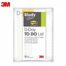 3M 포스트잇 디데이 투두리스트 플래너 노트 657 (74.5x102mm) 45장 스케줄러 메모지