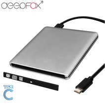 외장cd롬 디비디플레이어 리더기 DeepFox ODP95S 케이스 (타입 C 케이블 포함) USB 31 외부 DVD Rom 케이스, 한개옵션0