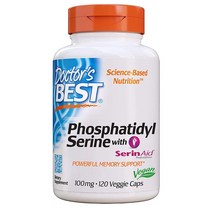 Doctors Best Phosphatidyl Serine with SerinAid 미국 닥터스베스트 포스파티딜세린 100mg 120캡슐 1팩, 1통, 120정