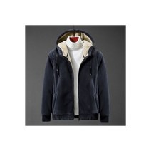겨울낚시복 방한복 점퍼 두꺼운 플리스 후드 벨벳 소재 양모 낚시 자켓 남성용 야외 의류 겨울, 6XL, 블루 재킷