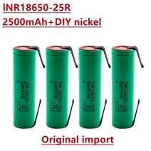 가져온 18650 2500mah 충전식 배터리 inr18650 25R m 20A 방전 리튬 이온 15A DIY 니켈, 02 2pcs