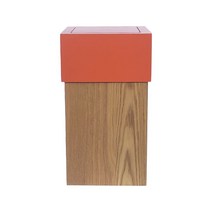 호텔 원목 사각 휴지통 우드 인테리어 카페 거실 쓰레기통, D타입 숏(21x21x40)