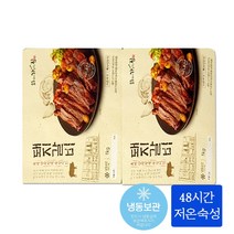명절 추석 설 선물세트 국내산 선진포크 양념돼지갈비 선물용 가정용 수제양념 저온숙성 제수용 가정용 캠핑용 숯불구이 부산 맛집 밀키트 불고기스테이크, 1kg X 2팩(총 2kg)-팩당26600원