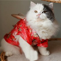 Creation Core Adorable Brocade Pet Kimono Dress Japanese Style Pet Dress Floral Bowknot Pet Costume, 1, Red