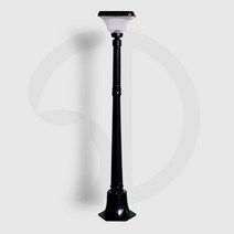 태양광 가로등 152LED 모던스타일 3색내장 1구 120cm 정원등, 원형