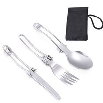 티타늄냄비 캠핑밥솥 티타늄코펠 캠핑용품풀세트 캠핑조리도구 3개/대 휴대용 야외 캠핑 식기 칼 세트, 01 3Pcs