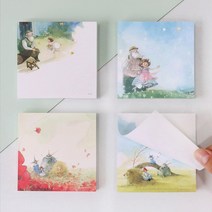 인디고 하이디 & 오즈 메모지 떡메모지 노트패드 메모장 메모패드, 오즈 꽃밭