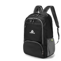 칼노 등산배낭 울트라 라이트 접이식 등산 휴대용 배낭, 블랙