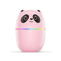 귀여운 휴대용 USB 전기 가습기 아로마 오일 디퓨저 220ml 쿨 미스트 분무기 야간 조명 가정용 차량용, 분홍색